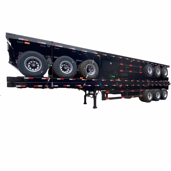 Factory Direct Sale 3axles 40FT 45FT 48FT Flatbed Container Semi Trailer 40ton 60ton Flat Bed Semi Trailer for Sale