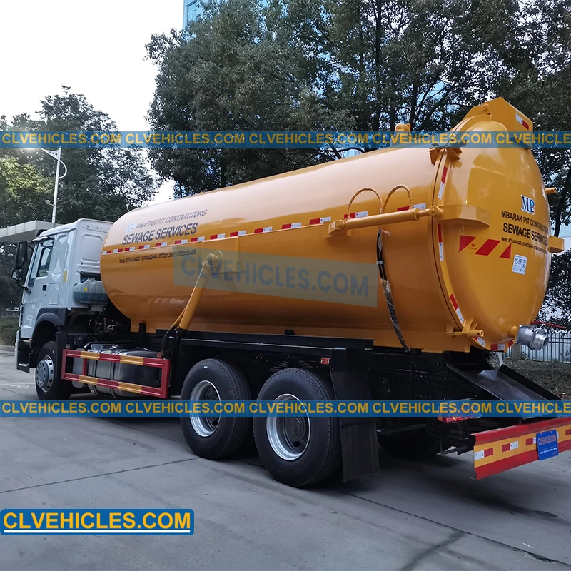 Sinotruk HOWO 6X4 20cbm 20m3 Sewage Suction Tank Vucuum Truck