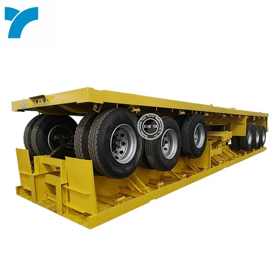 Xinya nuevo remolque de camión de transporte de contenedores de plataforma plana de 40 pies semirremolque de plataforma plana de 3 ejes a la venta