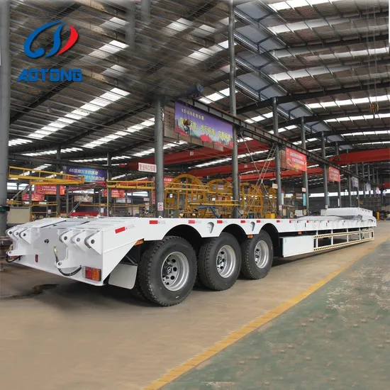 2/3/4 ejes 50/60/80/100 toneladas de plataforma baja Lowbed Lowboy Loader Drop Deck Heavy Duty Dolly semirremolque