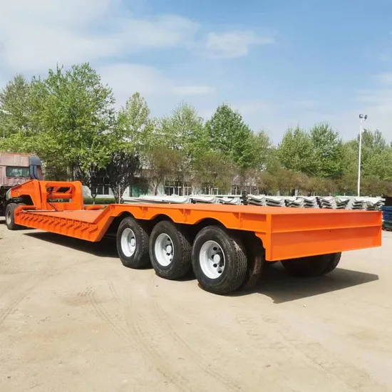Mongolia Carga de carbón Dos semirremolques de plataforma Remolque de contenedores Volcado de contenedores Camión esqueleto Low Boy Dolly Remolque de camión de plataforma baja