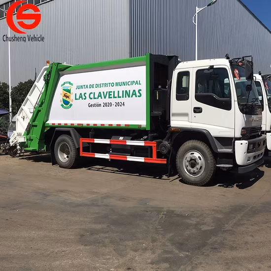 Camión de basura comprimido del vehículo de transporte de residuos japonés 4*2 14cbm