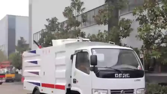 Dongfeng Rhd Saneamiento Camión barredor camino Camión de limpieza de alta presión Escobas Vehículo barredor vacío